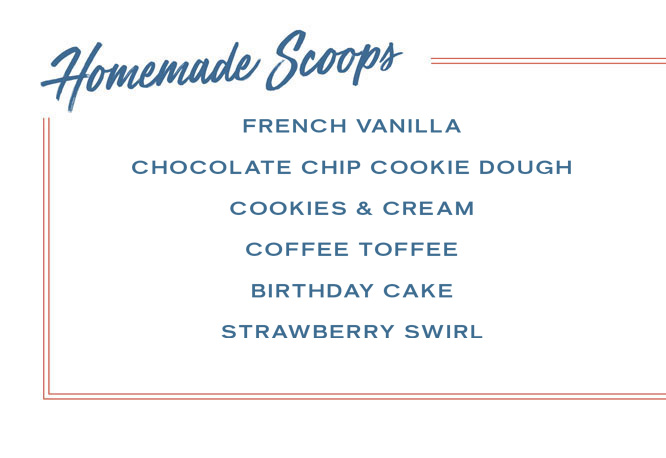 Ice Cream Menu